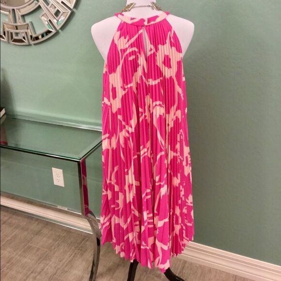 Vince Camuto Pleated Dress Sz M - Picture 6 of 9